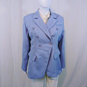 Vintage Jennifer James Light Purple Double Breasted Blazer Women's Size 10